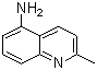 结构式 CAS# 54408-50-3, 5-氨基喹哪啶; 5-氨基-2-甲基喹啉