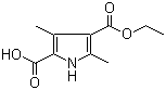结构式 CAS# 5442-91-1, 4-乙氧羰基-3,5-二甲基吡咯-2-羧酸