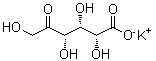 5-氧代葡萄糖酸钾分子结构 (CAS 5447-60-9)