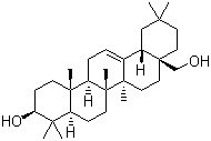结构式 CAS# 545-48-2, 高根二醇; 齐墩果烷-12-烯-3b,28-二醇