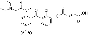 Nizofenone fumarate molecular structure (CAS 54533-86-7)
