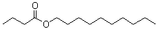结构式 CAS# 5454-09-1, 丁酸癸酯