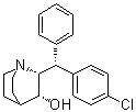 [2alpha(R*),3alpha]-2-[(4-氯苯基)苯基甲基]-1-氮杂双环[2.2.2]辛烷-3-醇分子结构 (CAS 54549-19-8)