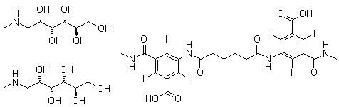 Meglumine iocarmate molecular structure (CAS 54605-45-7)