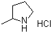 结构式 CAS# 54677-53-1, 2-甲基吡咯烷盐酸盐