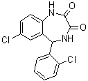 7-Chloro-5-(2-chlorophenyl)-4,5-dihydro-1H-1,4-benzodiazepine-2,3-dione molecular structure (CAS 54699-91-1)