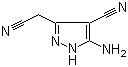 structure of CAS# 54711-21-6, 5-Amino-4-cyano-3-(cyanomethyl)pyrazole;5-Amino-3-cyanomethyl-1H-pyrazole-4-carbonitrile