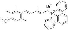 structure of CAS# 54757-44-7, [5-(4-Methoxy-2,3,6-trimethylphenyl)-3-methyl-2,4-pentadien-1-yl]triphenylphosphonium bromide