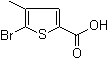 结构式 CAS# 54796-53-1, 5-溴-4-甲基噻吩-2-羧酸