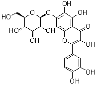 structure of CAS# 548-75-4, Quercetagetin 7-O-beta-D-glucoside;2-(3,4-Dihydroxyphenyl)-7-(beta-D-glucopyranosyloxy)-3,5,6-trihydroxy-4H-1-benzopyran-4-one; Quercetagetin 7-D-glucoside; Quercetagetin 7-O-glucoside