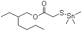 [(三甲基锡烷基)硫代]乙酸异丁酯分子结构 (CAS 54849-39-7)