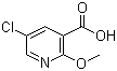 5-氯-2-甲氧基烟酸分子结构 (CAS 54916-65-3)