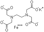 乙二胺四乙酸铁钾盐分子结构 (CAS 54959-35-2)