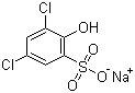 structure of CAS# 54970-72-8, Sodium 3,5-chloro-6-hydroxybenzenesulfonate;3,5-Dichloro-2-hydroxybenzenesulfonic acid sodium salt; HDCBS