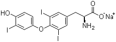 三碘代甲状腺素钠盐分子结构 (CAS 55-06-1)