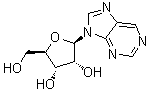 9-beta-D-核糖基-9H-嘌呤分子结构 (CAS 550-33-4)