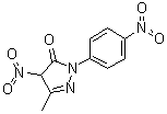 structure of CAS# 550-74-3, Picrolonic acid;NSC 5049; 2,4-Dihydro-5-methyl-4-nitro-2-(4-nitrophenyl)-3H-pyrazol-3-one