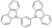 structure of CAS# 550378-78-4, 9,9'-(1,3-Phenylene)bis-9H-carbazole;1,3-Bis(N-carbazolyl)benzene; 1,3-Bis(carbazol-9-yl)benzene; N,N'-Dicarbazolyl-3,5-benzene