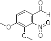 3,4-二甲氧基-2-硝基苯甲醛分子结构 (CAS 55149-84-3)