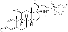 Dexamethasone sodium phosphate molecular structure (CAS 55203-24-2)