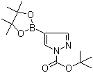 structure of CAS# 552846-17-0, 1-Boc-pyrazole-4-boronic acid pinacol ester;1-tert-Butoxycarbonyl-1H-pyrazole-4-boronic acid pinacol ester; 4-(4,4,5,5-Tetramethyl-1,3,2-dioxaborolan-2-yl)-1H-pyrazole-1-carboxylic acid tert-butyl ester