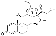 Betamethasone 17-propionate molecular structure (CAS 5534-13-4)