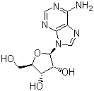 structure of CAS# 5536-17-4, Vidarabine;9-beta-D-Arabinosyladenine; (2R,3S,4S,5R)-2-(6-Aminopurin-9-yl)-5-(hydroxymethyl)oxolane-3,4-diol