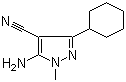 structure of CAS# 553672-05-2, 5-Amino-3-cyclohexyl-1-methyl-1H-pyrazole-4-carbonitrile