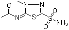 结构式 CAS# 554-57-4, 醋甲唑胺; N-[(2E)-5-(氨基磺酰基)-3-甲基-1,3,4-噻二唑-2(3H)-亚基]乙酰胺