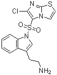 2-[1-[(6-Chloroimidazo[2,1-b][1,3]thiazol-5-yl)sulfonyl]-1H-indol-3-yl]ethylamine molecular structure (CAS 554403-49-5)