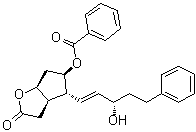 (3aR,4R,5R,6aS)-5-(Benzoyloxy)hexahydro-4-[(1E,3S)-3-hydroxy-5-phenyl-1-penten-1-yl]-2H-cyclopenta[b]furan-2-one molecular structure (CAS 55444-68-3)