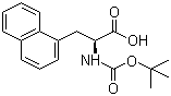 Boc-3-(1-萘基)-L-丙氨酸分子结构 (CAS 55447-00-2)
