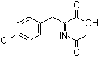 结构式 CAS# 55478-55-2, (S)-2-乙酰胺基-4-氯苯丙氨酸
