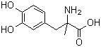 DL-甲基多巴分子结构 (CAS 555-29-3)