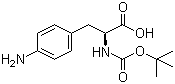 structure of CAS# 55533-24-9, Boc-4-Amino-L-phenylalanine;(2S)-3-(4-Aminophenyl)-2-[(tert-butoxycarbonyl)amino]propanoic acid