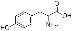 结构式 CAS# 556-03-6, DL-酪氨酸; 3-(4-羟基苯基)-DL-丙氨酸