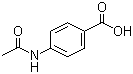 结构式 CAS# 556-08-1, 对乙酰氨基苯甲酸; 4-乙酰氨基苯甲酸