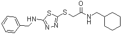 N-(环己基甲基)-2-[[5-[(苯基甲基)氨基]-1,3,4-噻二唑-2-基]硫基]乙酰胺分子结构 (CAS 556803-08-8)
