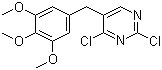 2,4-二氯-5-(3,4,5-三甲氧基苄基)嘧啶分子结构 (CAS 55694-05-8)