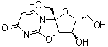 (2R,3R,3aS,9aR)-2,3,3a,9a-Tetrahydro-3-hydroxy-2,9a-bis(hydroxymethyl)-6H-furo[2',3':4,5]oxazolo[3,2-a]pyrimidin-6-one molecular structure (CAS 55697-38-6)