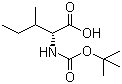 Boc-D-异亮氨酸分子结构 (CAS 55721-65-8)