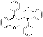 structure of CAS# 55739-58-7, (R,R)-DIPAMP;(R,R)-1,2-Bis[(2-methoxyphenyl)(phenylphosphino)]ethane; (R,R)-1,2-Ethanediylbis[(2-methoxyphenyl)phenylphosphine]; (R,R)-Ethylenebis[(2-methoxyphenyl)phenylphosphine]; [(1R,2R)-(-)-Bis[(2-methoxyphenyl)phenylphosphino]ethane]