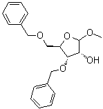 甲基 3,5-二-O-苄基-D-呋喃核糖苷分子结构 (CAS 55775-39-8)