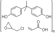 Bisphenol A epoxy diacrylate molecular structure (CAS 55818-57-0)