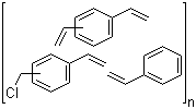 氯甲基聚苯乙烯分子结构 (CAS 55844-94-5)