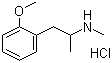 structure of CAS# 5588-10-3, Methoxyphenamine hydrochloride;2-Methoxyphenamine hydrochloride; alpha-(2-Methoxyphenyl)-beta-methylaminopropane hydrochloride