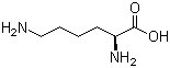 structure of CAS# 56-87-1, L-Lysine;(S)-(+)-Lysine; (S)-2,6-Diaminohexanoic acid