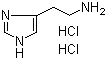 structure of CAS# 56-92-8, Histamine dihydrochloride;2-(4-Imidazolyl)ethylamine dihydrochloride; 2-(1H-Imidazol-4-yl)ethylamine dihydrochloride