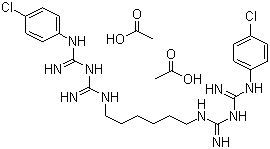 醋酸氯己定分子结构 (CAS 56-95-1)