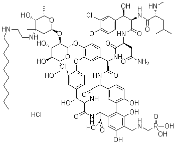 N3''-[2-(Decylamino)ethyl]-29-[[(phosphonomethyl)amino]methyl]vancomycin hydrochloride molecular structure (CAS 560130-42-9)